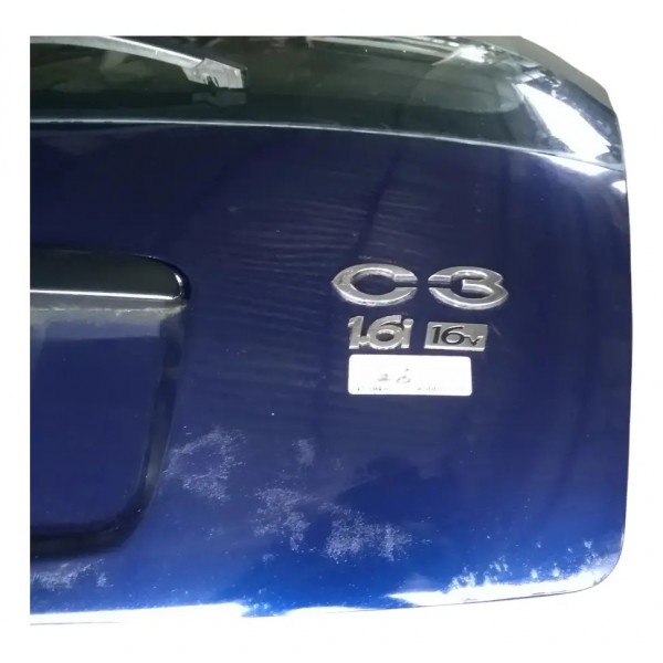Tampa Traseira Capo Com Vidro Citroen C3 1.6 2008 Azul