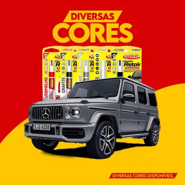 Caneta Retok Tira Riscos Automotivos Diversas Cores Luxcar Cor Grafite