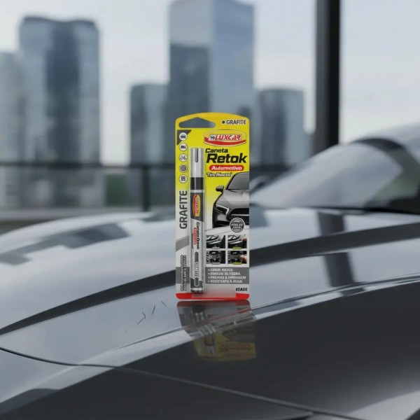 Caneta Retok Tira Riscos Automotivos Diversas Cores Luxcar Cor Grafite