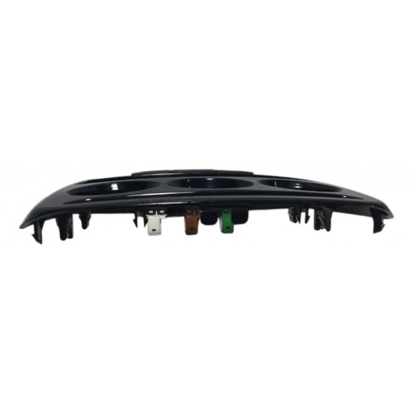 Moldura Central Painel Botão Alerta Citroen Aircross 2013 Preto