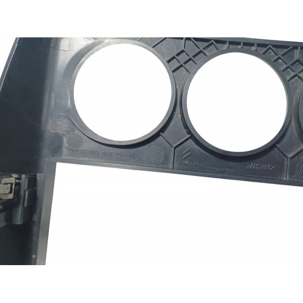Moldura Central Painel Botão Alerta Citroen Aircross 2013 Preto