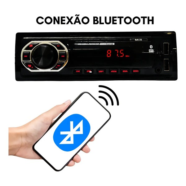 Radio Automotivo Truck Tudo Mix2002 Bluetooth 2 Usb Sd Fm